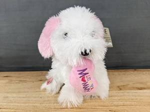 lot 61 image: Modern Expressions Dancing Plush Luv Ya Mommy White Dog - Brand New