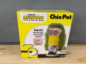 lot 80 image: Minions Chia Pet Kevin Handmade Decorative Planter - Brand New