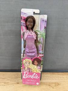lot 96 image: Mattel Barbie Doll in Pink Polka Dot Dress - Brand New
