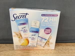 lot 47G image: Secret Whole Body Sensitive Deodorant Trial Pack, Peach Vanilla Blossom - Brand New