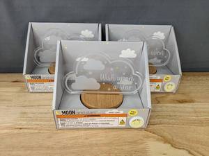 lot 134 image: 3 Moon and Stars Wish Upon a Star Night Lights - Brand New