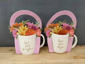 lot 144 image: 2 Modern Expressions Mugs - Love You Mom & Love You Grandma - Brand New