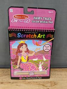 lot 170 image: Melissa & Doug On the Go Fairy Tales Scratch Art Color-Reveal Pad - Brand New