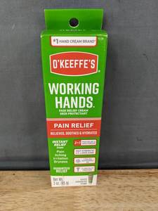 lot 184 image: OKeeffes Working Hands Pain Relief Cream 3 oz - Brand New