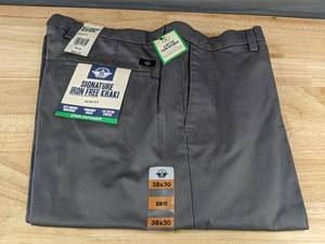 lot 105G image: Dockers Mens Signature Iron Free Khaki Slim Fit Pants 38x30, $66 Retail - Brand New