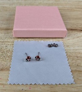 lot 194 image: Ladybug Pierced Earrings - Brand New