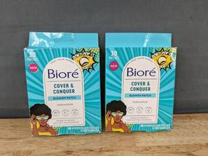lot 196 image: 2 Biore Cover & Conquer Hydrocolloid Blemish Patches - Brand New