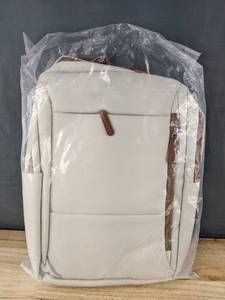 lot 41G image: Laptop Backpack in Beige and Brown - Brand New
