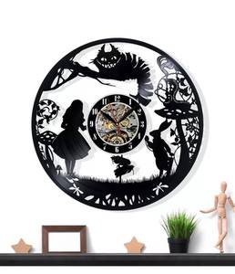 lot 231 image: Alice in Wonderland Vinyl Wall Clock Home Decor, 11.8 - Brand New