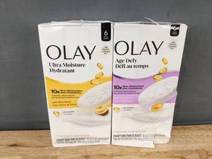 lot 75G image: 6 Olay Ultra Moisture and 6 Olay Age Defy Bar Soap - Brand New
