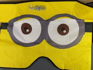 lot 264 image: Minion Eyes Windshield Sunshade with Suction Cups - Brand New