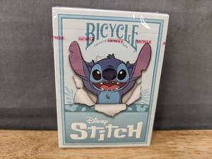 lot 100G image: Bicycle Disney Stitch Playing Cards - Brand New