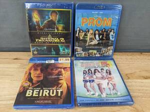 lot 93G image: 4 Blu-ray Movies National Treasure 2, Disney Prom, Beirut, Bring It On - Brand New