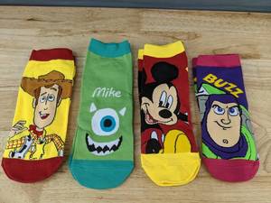 lot 4G image: 4 Pairs Unisex Disney Character Socks - Brand New