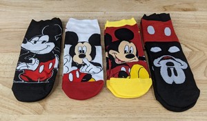 lot 99G image: 4 Pairs Unisex Disney Mickey Mouse Socks - Brand New