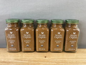 lot 27G image: 5 Bottles of Simply Organic Pumpkin Spice, 1.94 oz. Per Bottle - Brand New