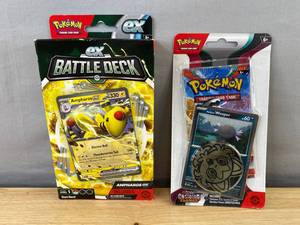 lot 49B image: Pokemon Ampharos EX Battle Deck & Obsidian Flames Booster Lot - Brand New