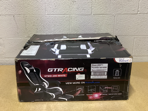 lot 401 image: GTRACING GTWD-200 Ergonomic Gaming Chair with Adjustable Pillows and Footrest , White