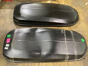 lot 403 image: LOT OF 2 Rooftop Cargo Box Carrier Lockable Heavy Duty Car Top Storage Case