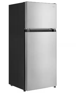 lot 95 image: Vissani 4.5 cu. ft. 2-Door Mini Refrigerator in Platinum Steel with Freezer