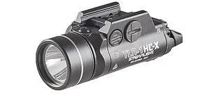 lot 100 image: Streamlight 69500 TLR-1 HL-X 1000-Lumen 15000 Candela Rail-Mounted Tactical Weapon Light with Specific Compatibility Rail Locating Keys, Black