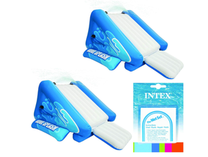 lot 230 image: Intex Kool Splash Durable Vinyl Inflatable Play Center Swimming Pool Water Slide with Built in Sprayers for Kids and Adults
