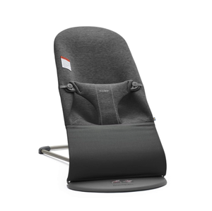 lot 426 image: BabyBjrn Bouncer Bliss, Charcoal Gray, 3D Jersey  2-in-1 Adjustable Baby Bouncer Seat and Toddler Chair