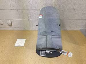 lot 424 image: BabyBjrn Bouncer Bliss, Light Gray, 3D Jersey  2-in-1 Adjustable Baby Bouncer Seat and Toddler Chair