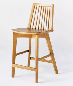 lot 18 image: Linden Modified Windsor Wood Counter Height Barstool - Threshold