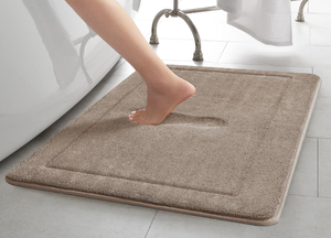 lot 107 image: LOT OF 3 Terry Bath Mats, Memory Foam Bath Rugs, Non-Slip