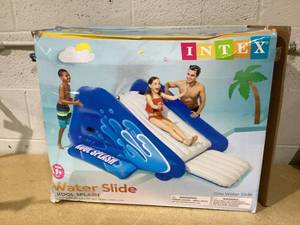 lot 234 image: Intex Kool Splash Durable Vinyl Inflatable Play Center Swimming Pool Water Slide with Built in Sprayers for Kids and Adults