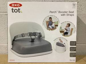 lot 276 image: OXO Tot Perch Booster Seat with Straps, Gray