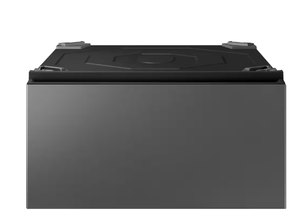 lot 119 image: 27 in. Laundry Pedestal in Dark Steel with Storage Drawer for Samsung All-In-One Model WD53DBA900HZ