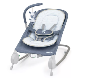 lot 292 image: Ingenuity 2-in-1 Happy Belly Rock To Bounce Massage Baby Seat