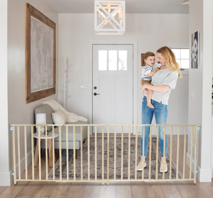 lot 334 image: Toddleroo by North States Extra-Wide Swing Wood Gate