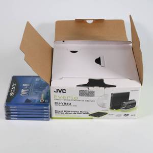 lot 32 image: JVC Everio - Direct DVD Video Burner w 5 Blank Discs