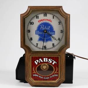 lot 18 image: Vintage Pabst Blue Ribbon Beer Wall Clock
