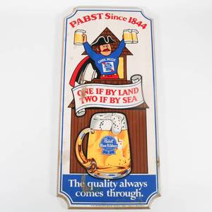 lot 11 image: Pabst Blue Ribbon Wood Sign