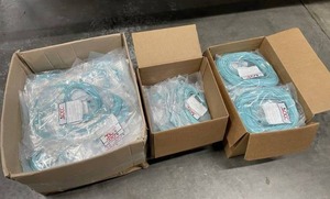 lot 102 image: Large Lot of NEW Fiber Optic Optical Cable Company Cables - Lengths of 5m, 9m, 50m - Nearly 300 Cables