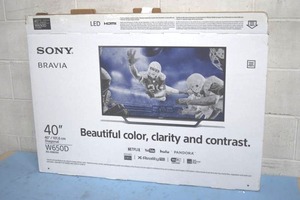 lot 38 image: Sony KDL-40W650D 40 Smart 1080p LED HDTV Display  Monitor  Television  TV with Table Stand & Remote Control