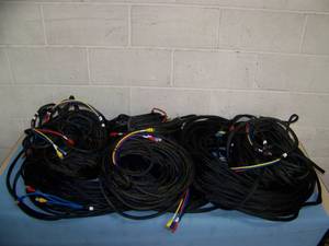 lot 30 image: Lot of Seven (7) Network Cable Audio  Video Snake Cables - Various Lengths 125 150 200