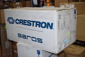 lot 80 image: PAIR of Crestron SAROS IC8T-W-T 8 2-Way In-Ceiling Pro Audio Loudspeakers - NEW