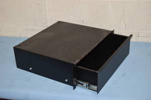 lot 81 image: 3RU 3 Rack Unit Height Metal  Steel Equipment Rack Drawer