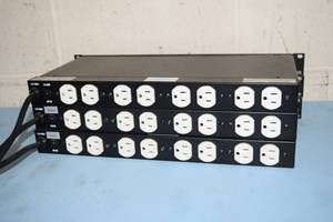 lot 97 image: Lot of 3 - Middle Atlantic Rack Mounted Power Distribution Outlet Strips