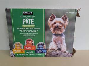 lot 19 image: NEW KIRKLAND SIGNATURE 3-FLAVOR VARIETY PACK PATE (DOGS)