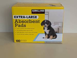 lot 18 image: NEW KIRKLAND SIGNATURE EXTRA-LARGE ABSORBENT PADS (100CT.)