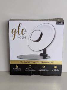 lot 76 image: NEW GLO TECH FOLDABLE TRAVEL LED MIRROR