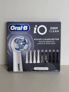 lot 83 image: NEW ORAL-B IO DEEP CLEAN REPLACEMENT BRUSH HEADS 9PK.