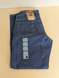 lot 119 image: NEW CARHARTT RELAXED FIT TAPERED LEG JEAN (32x32)