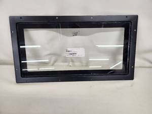 lot 7 image: 24x12 Inch Rectangular Fixed Window with Black Metal Frame